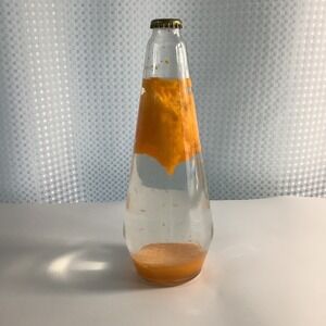 Parts/Needs Repair Orange Lava Lamp Glass Bottle ONLY F2341 22.02.13A Top